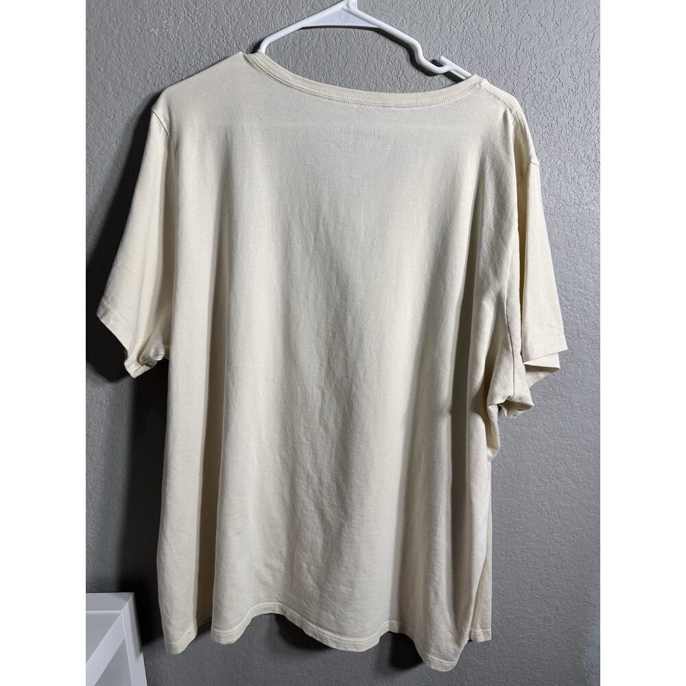 Life Is Good Crusher Women’s XXXL Beige V-Neck Pumpkin Graphic Tee Cotton - Picture 5 of 5